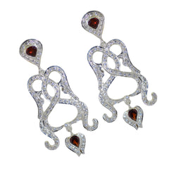 Garnet-Indian-Riya-multiple-Stud-Red-92.5-Silver-Earring