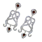 Garnet-Indian-Riya-multiple-Stud-Red-92.5-Silver-Earring