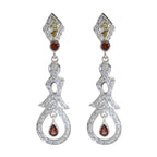 Garnet-Indian-Saanvi-multiple-Stud-Red-Sterling-Silver-Earring