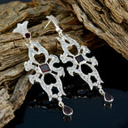 Garnet-Indian-Siti-multiple-Stud-Red-925-Silver-Earring