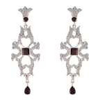Garnet-Indian-Siti-multiple-Stud-Red-925-Silver-Earring