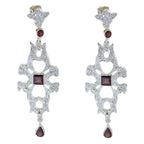 Garnet-Indian-Siti-multiple-Stud-Red-925-Silver-Earring