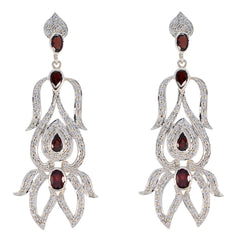 Garnet-Indian-Aisha-multiple-Stud-Red-92.5-Silver-Earring