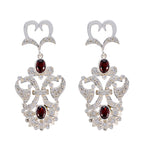 Garnet-Indian-Ananya-multiple-Stud-Red-925-Sterling-Silver-Earring