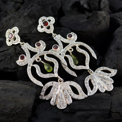 Garnet-Indian-Angel-multiple-Stud-Red-925-Silver-Earring