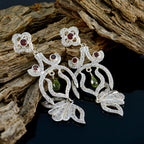 Garnet-Indian-Angel-multiple-Stud-Red-925-Silver-Earring