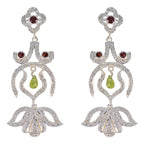 Garnet-Indian-Angel-multiple-Stud-Red-925-Silver-Earring