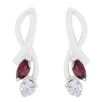 Garnet-Russian-Ana-multiple-Stud-Red-925-Silver-Earring