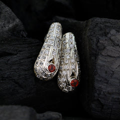 Garnet-Japanese-Bruna-multiple-Stud-Red-925-Sterling-Silver-Earring