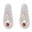 Garnet-Japanese-Bruna-multiple-Stud-Red-925-Sterling-Silver-Earring
