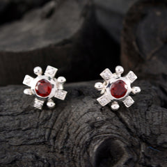 Garnet-Latin-American-Camilla-multiple-Stud-Red-925-Silver-Earring