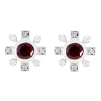 Garnet-Latin-American-Camilla-multiple-Stud-Red-925-Silver-Earring