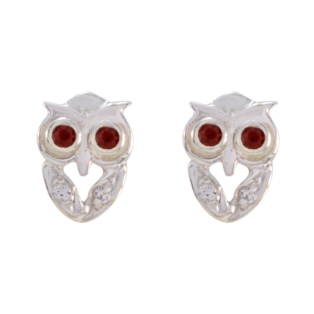 Garnet-Middle-Eastern-Hanna-multiple-Stud-Red-925-Silver-Earring