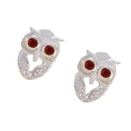 Garnet-Middle-Eastern-Hanna-multiple-Stud-Red-925-Silver-Earring