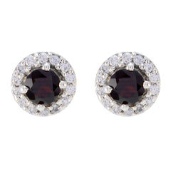 Garnet-French-Charlotte-multiple-Stud-Red-Silver-Earring