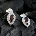 Garnet-German-Chloe-multiple-Stud-Red-Sterling-Silver-Earring