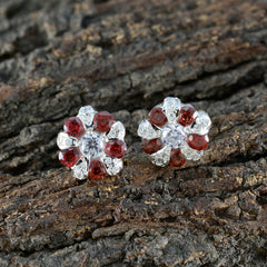 Garnet-Turkish-Lea-multiple-Stud-Red-925-Silver-Earring