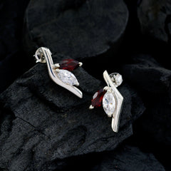 Garnet-German-Elena-multiple-Stud-Red-925-Sterling-Silver-Earring