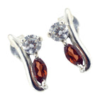 Garnet-Russian-Clara-multiple-Stud-Red-92.5-Silver-Earring