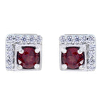 Garnet-African-Fernanda-multiple-Stud-Red-925-Silver-Earring