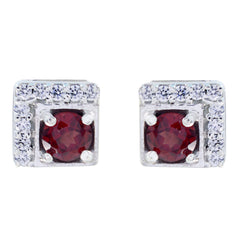 Garnet-African-Fernanda-multiple-Stud-Red-925-Silver-Earring
