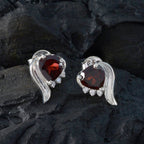 Garnet-African-Isabel-multiple-Stud-Red-92.5-Silver-Earring