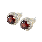 Garnet-American-Mei-Solitaire-Stud-Red-92.5-Silver-Earring