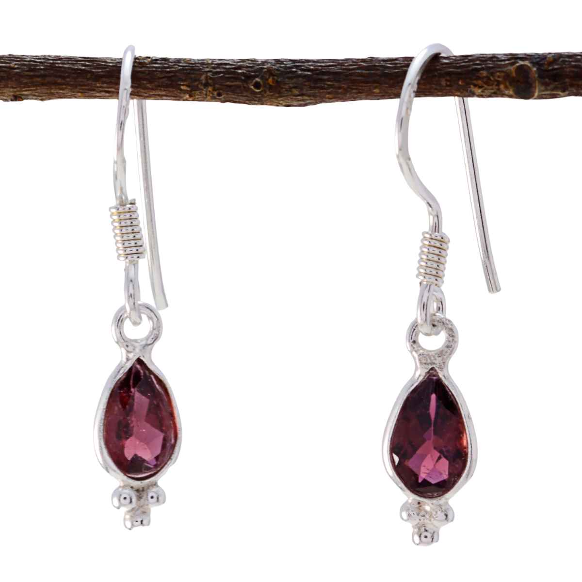 Garnet-Turkish-Julia-multiple-Dangle-Red-Sterling-Silver-Earring Immagine principale del prodotto