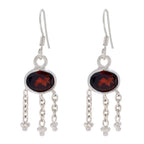 Garnet-Middle-Eastern-Aria-multiple-Dangle-Red-925-Silver-Earring
