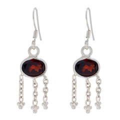 Garnet-Middle-Eastern-Aria-multiple-Dangle-Red-925-Silver-Earring