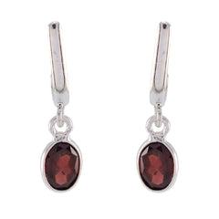 Garnet-Australian-Layla-Solitaire-Stud-Red-Silver-Earring