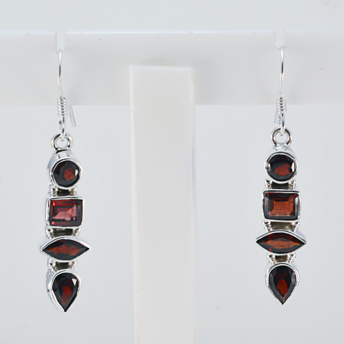 Garnet-Latin-American-Emma-multiple-Dangle-Red-92.5-Silver-Earring