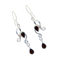 Garnet-Korean-Ella-multiple-Dangle-Red-925-Silver-Earring