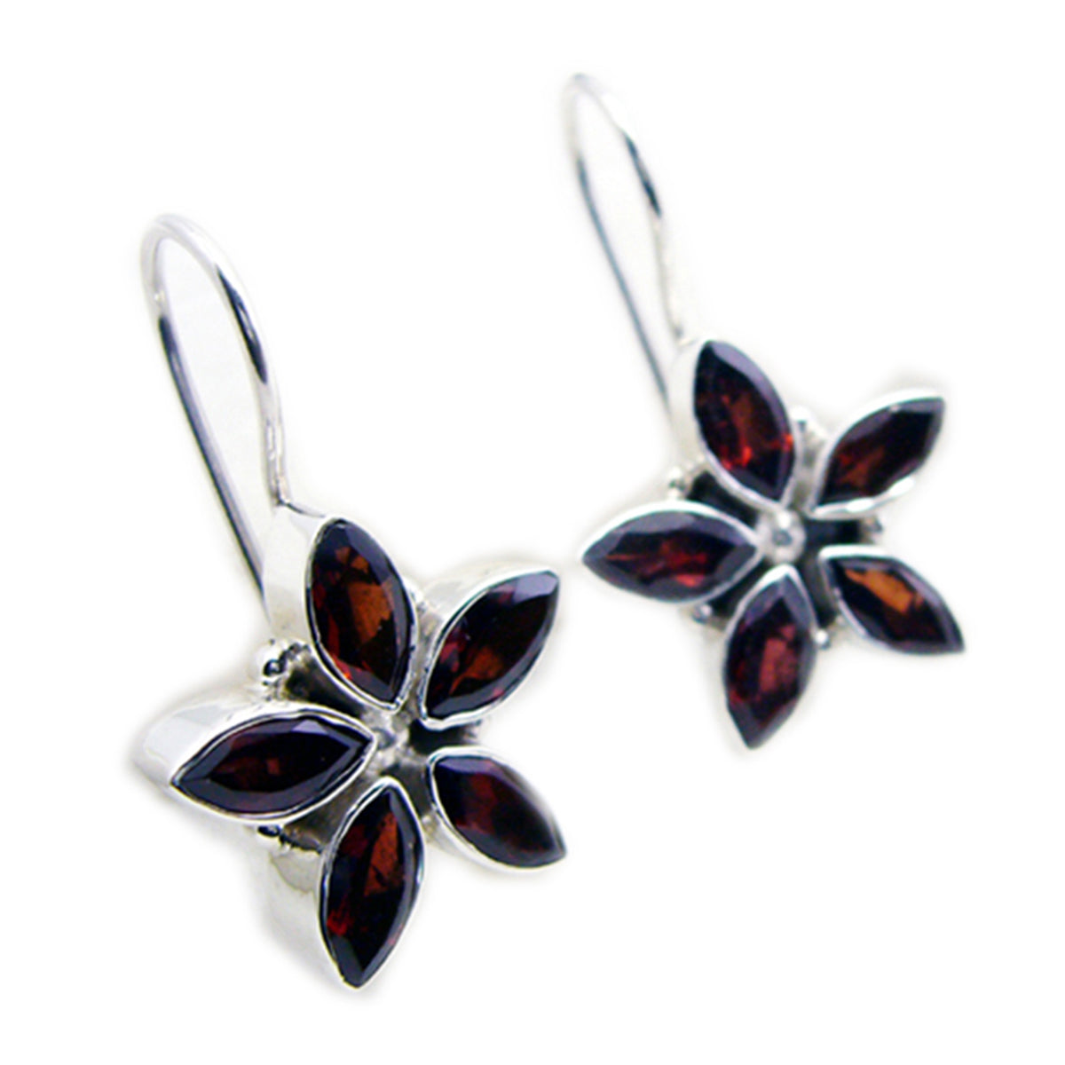 Garnet-Japanese-Ellie-multiple-Dangle-Red-Sterling-Silver-Earring