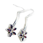 Garnet-Egyptian-Tereza-multiple-Dangle-Red-925-Sterling-Silver-Earring