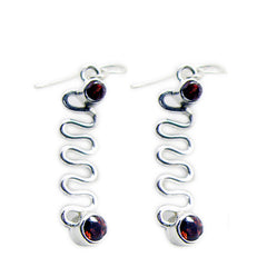 Garnet-American-Victoria-multiple-Dangle-Red-Silver-Earring