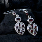 Garnet-Italian-Emily-multiple-Dangle-Red-Silver-Earring