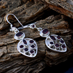 Garnet-Italian-Emily-multiple-Dangle-Red-Silver-Earring