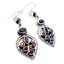 Garnet-Italian-Emily-multiple-Dangle-Red-Silver-Earring