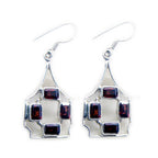 Garnet-Mexican-Eva-multiple-Dangle-Red-Silver-Earring