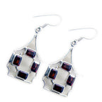 Garnet-Mexican-Eva-multiple-Dangle-Red-Silver-Earring