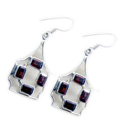 Garnet-Mexican-Eva-multiple-Dangle-Red-Silver-Earring