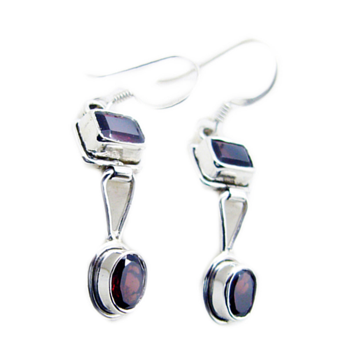 Garnet-Australian-Evelyn-multiple-Dangle-Red-925-Sterling-Silver-Earring Главное изображение товара