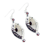 Garnet-Spanish-Freya-multiple-Dangle-Red-Silver-Earring