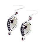 Garnet-Spanish-Freya-multiple-Dangle-Red-Silver-Earring