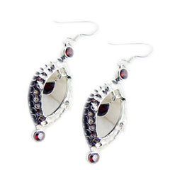 Garnet-Spanish-Freya-multiple-Dangle-Red-Silver-Earring