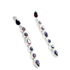 Garnet-Latin-American-Genesis-multiple-Stud-Red-Sterling-Silver-Earring