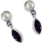 Garnet-African-Greta-multiple-Stud-Red-925-Sterling-Silver-Earring