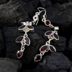 Garnet-Moroccan-Hannah-multiple-Dangle-Red-92.5-Silver-Earring