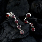 Garnet-American-Hazel-multiple-Stud-Red-925-Sterling-Silver-Earring